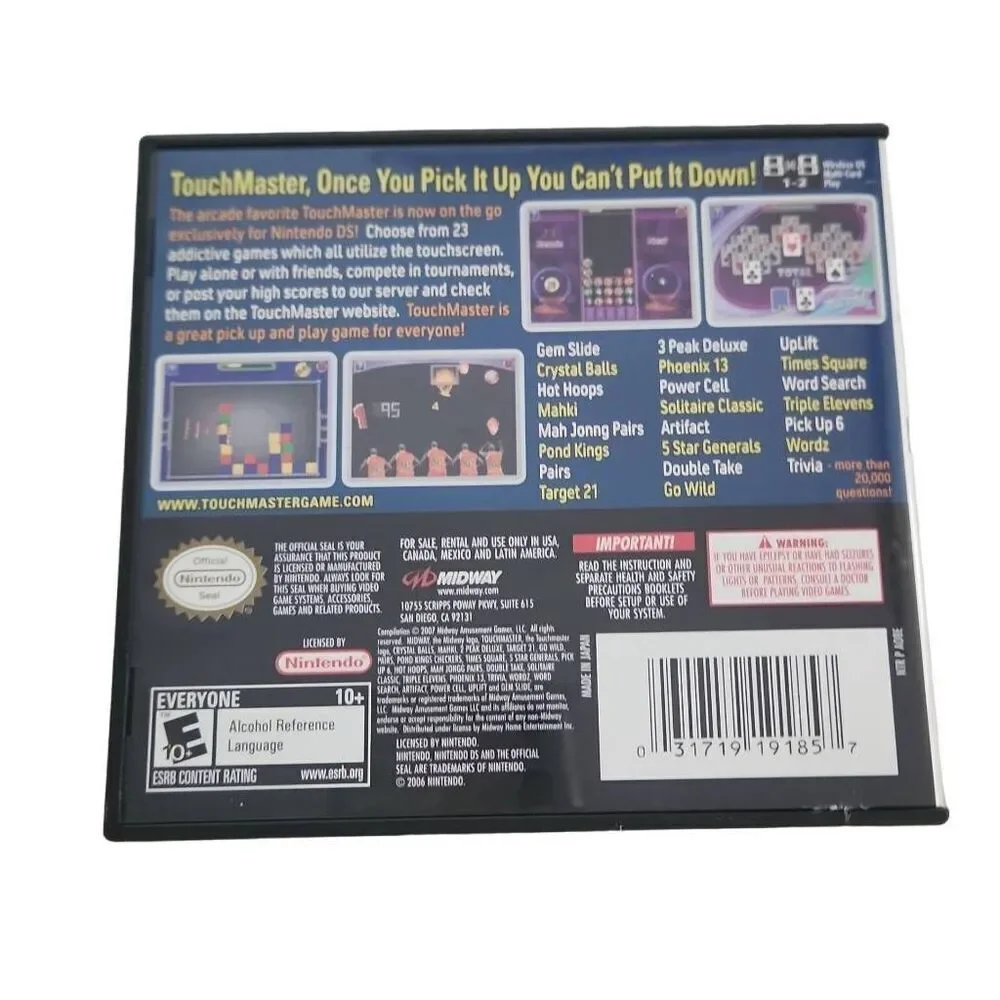 Nintendo DS Touchmaster Game with Case